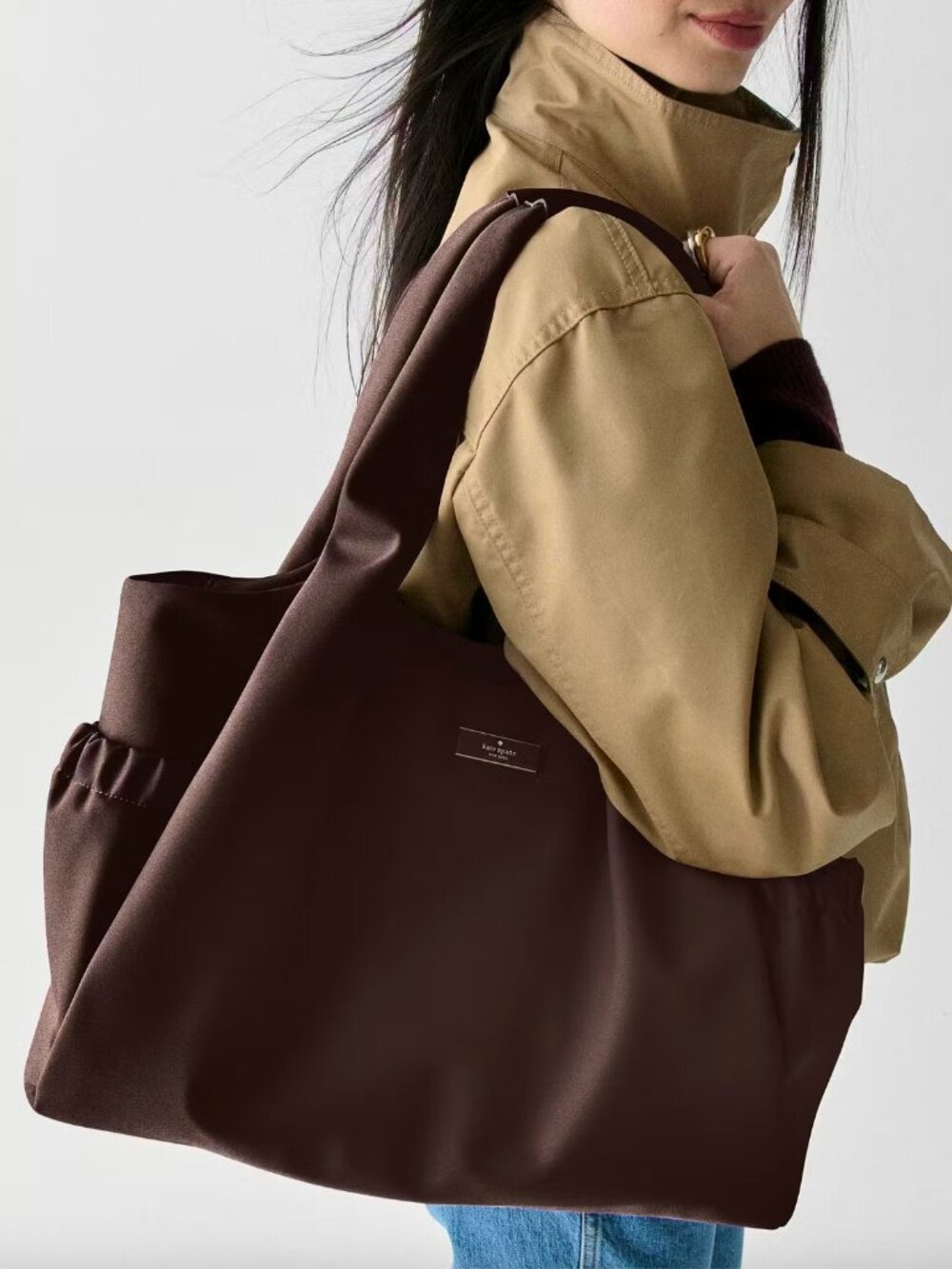 KATE SPADE Carter Nylon Large Baby Bag Brown